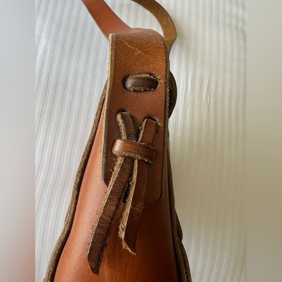 Vintage Leather Western Brown Leather Cowboy Shoulder Bag Purse Hippie Festival - Picture 9 of 11